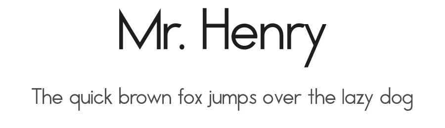 Mr. Henry by Nick Daze — Sans Serif Font