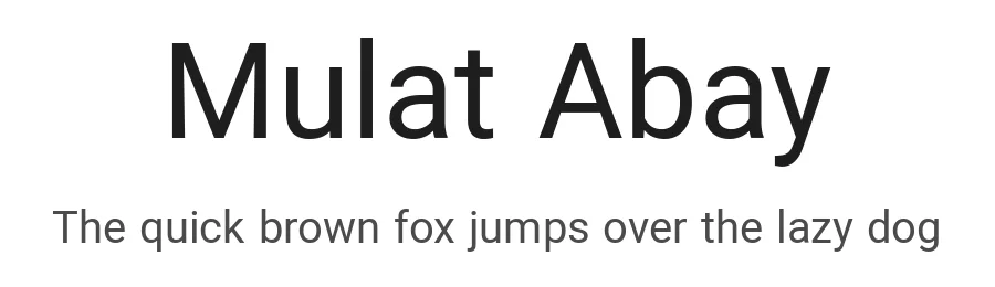 Mulat Abay by fasil fikreab — Sans Serif Font