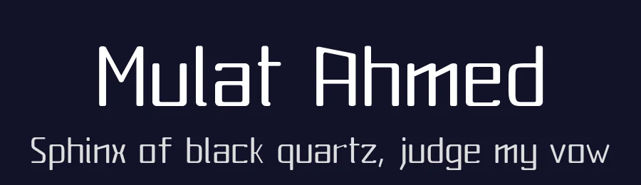 Mulat Ahmed by Fasil Fikreab — Display Font — thumbnail 2