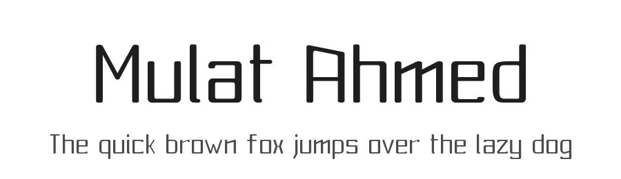 Mulat Ahmed by Fasil Fikreab — Display Font