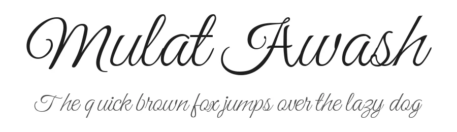 Mulat Awash by Fasil Fikreab — Script Handwritten Font