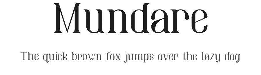 Mundare by Ian Langley — Serif Font
