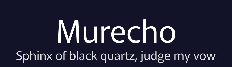 Murecho by Neil Summerour — Sans Serif Font — thumbnail 2