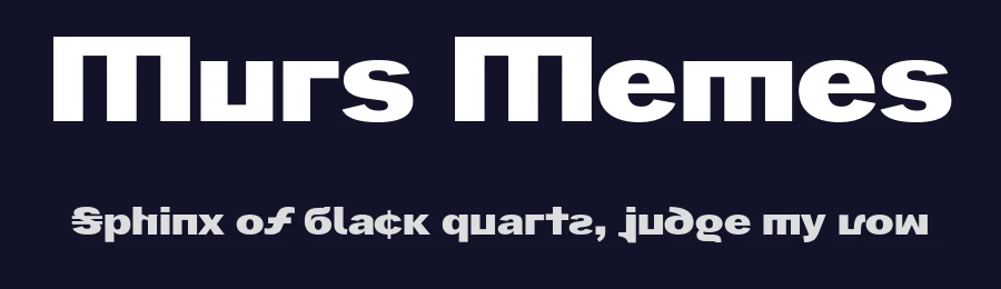 Murs Memes by Vitaliy Gotsanyuk — Display Font — thumbnail 2