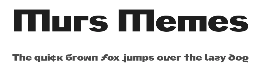 Murs Memes by Vitaliy Gotsanyuk — Display Font