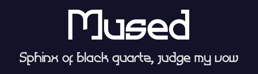 Mused by Tapiwanashe Garikayi — Display Font — thumbnail 2