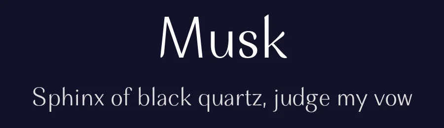 Musk by Eko Bimantara — Sans Serif Font — thumbnail 2