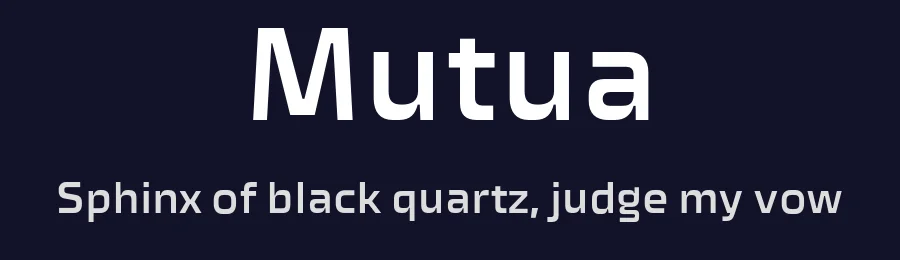 Mutua by Ana Michel, Claudia Rebeca, Estefania Leyva, Karla Mateos y Elena Peralta — Sans Serif Font — thumbnail 2