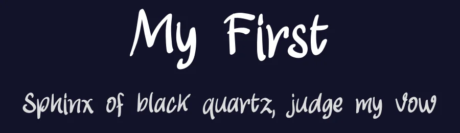My First — Script Handwritten Font — thumbnail 2