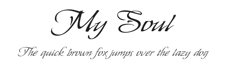 My Soul by Robert E. Leuschke — Script Handwritten Font