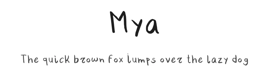 Mya — Script Handwritten Font