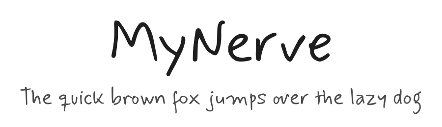 MyNerve by Carolina Short — Script Handwritten Font