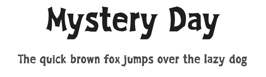 Mystery Day by Tokopress Team — Display Font