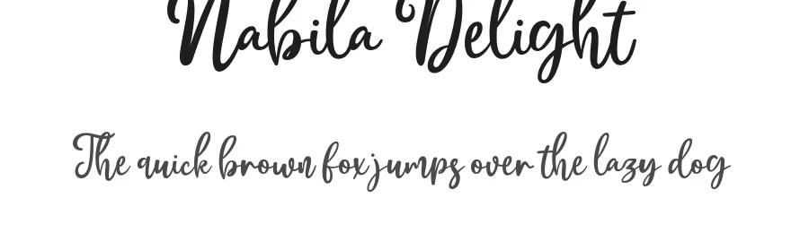 Nabila Delight by Dida Ahluddin — Script Handwritten Font