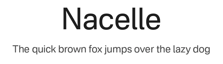 Nacelle by Sora Sagano — Sans Serif Font
