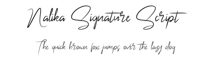 Nalika Signature Script — Script Handwritten Font