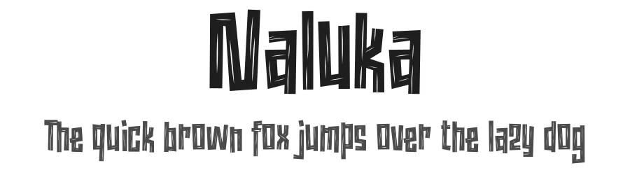 Naluka by Ahmad Ramzi Fahruddin — Display Font