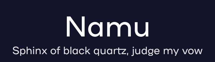 Namu by Dmitry Rastvortsev — Sans Serif Font — thumbnail 2