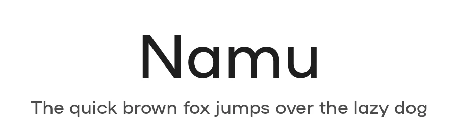Namu by Dmitry Rastvortsev — Sans Serif Font