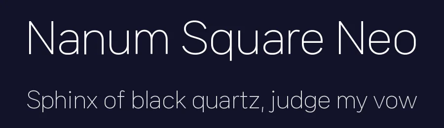 Nanum Square Neo by Seungeon Kim; Wonjin Oh; Haesung Kim; Junsu Kim; Jeongyeon Hyun; Yoonah Kim; Suhwa Jang; — Sans Serif Font — thumbnail 2