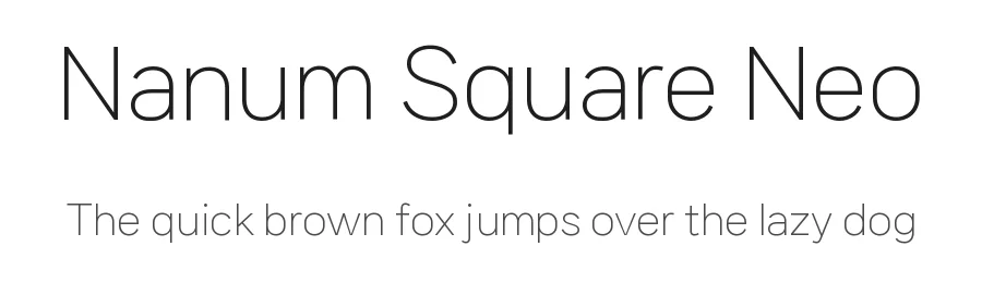Nanum Square Neo by Seungeon Kim; Wonjin Oh; Haesung Kim; Junsu Kim; Jeongyeon Hyun; Yoonah Kim; Suhwa Jang; β Sans Serif Font