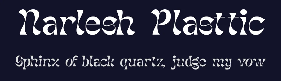 Narlesh Plasttic by Heru Utama Putra — Display Font — thumbnail 2