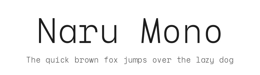 Naru Mono by Diki Pradipta Tri Atmojo — Sans Serif Font