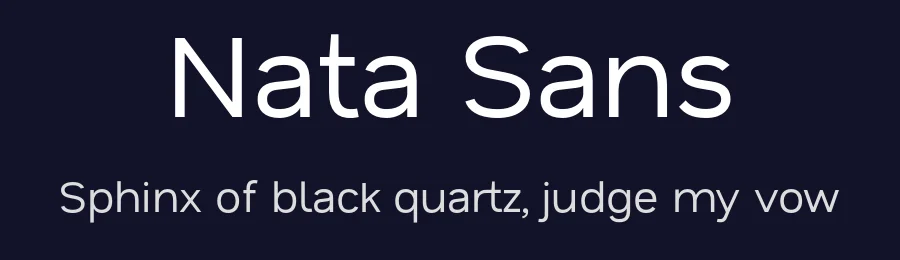 Nata Sans by Daniel Uzquiano Cruz — Sans Serif Font — thumbnail 2