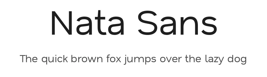 Nata Sans by Daniel Uzquiano Cruz — Sans Serif Font