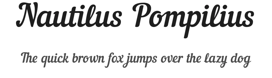 Nautilus Pompilius — Script Handwritten Font