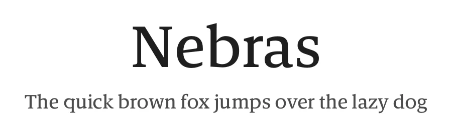 Nebras by Baianat — Serif Font