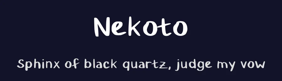 Nekoto by Laura Philbert — Script Handwritten Font — thumbnail 2