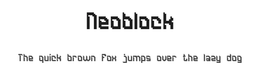 Neoblock by Virgi Putra Alwi — Display Font