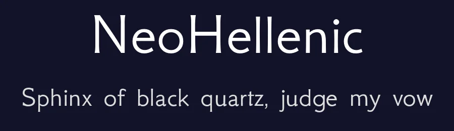 NeoHellenic by Takis Katsoulidis and George D. Matthiopoulos — Sans Serif Font — thumbnail 2
