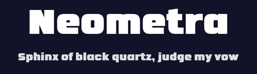 Neometra by Fernando Haro — Display Font — thumbnail 2