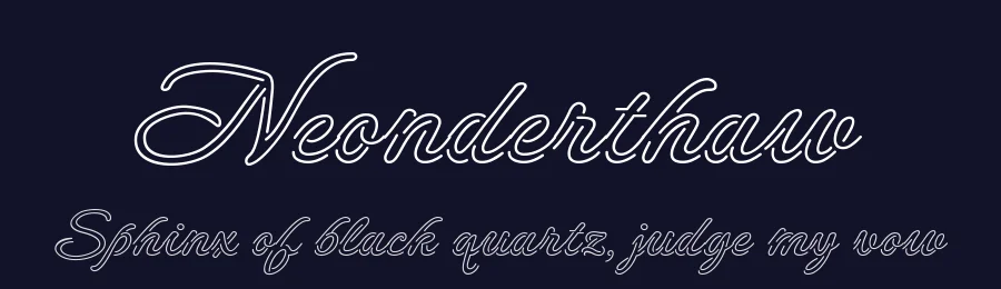 Neonderthaw by Robert E. Leuschke — Script Handwritten Font — thumbnail 2