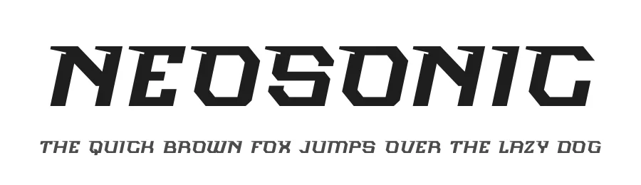 Neosonic by Muhammad Muammar — Display Font