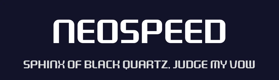 Neospeed — Display Font — thumbnail 2