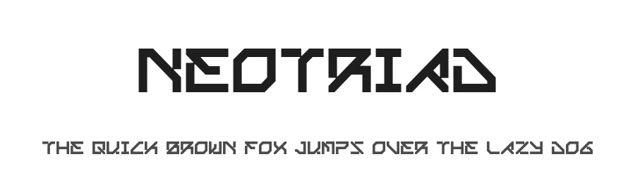 Neotriad by Kanisius Adi Klau — Display Font
