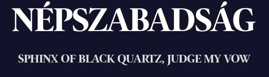 Népszabadság by bBox Type GmbH — Serif Font — thumbnail 2