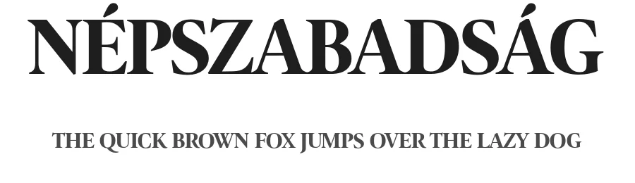 Népszabadság by bBox Type GmbH — Serif Font