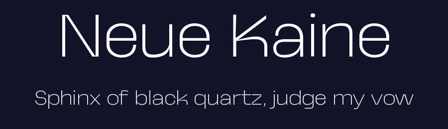 Neue Kaine — Sans Serif Font — thumbnail 2