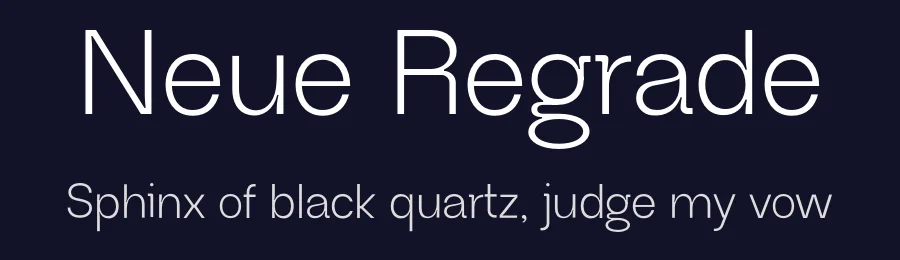 Neue Regrade by József Ungvári — Sans Serif Font — thumbnail 2