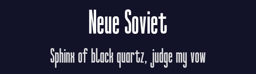 Neue Soviet — Sans Serif Font — thumbnail 2