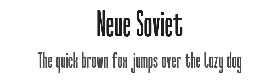 Neue Soviet — Sans Serif Font