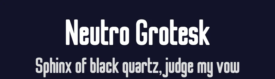 Neutro Grotesk by Paul Simpson — Sans Serif Font — thumbnail 2