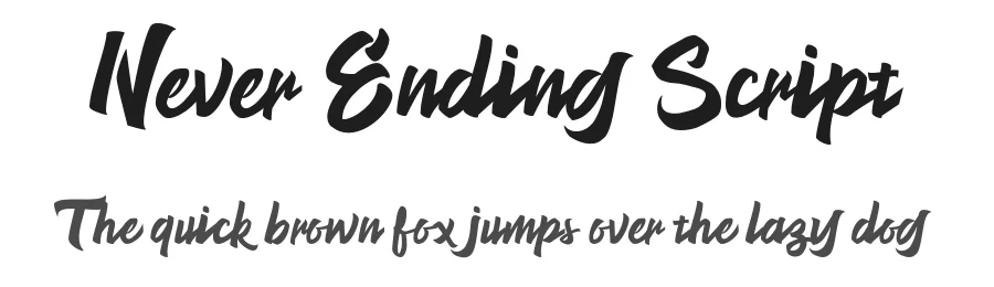 Never Ending Script by Collabro — Script Handwritten Font
