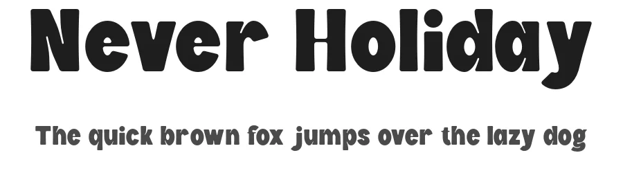 Never Holiday by Say Studio — Display Font