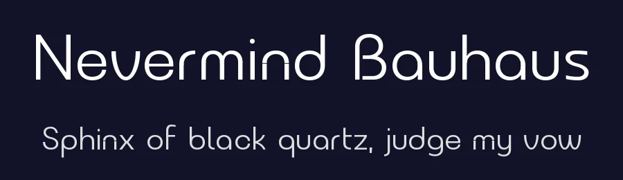 Nevermind Bauhaus by Lan — Sans Serif Font — thumbnail 2