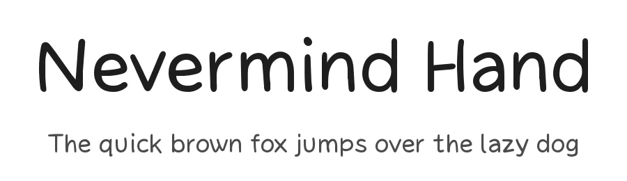 Nevermind Hand by XMind ltd — Script Handwritten Font